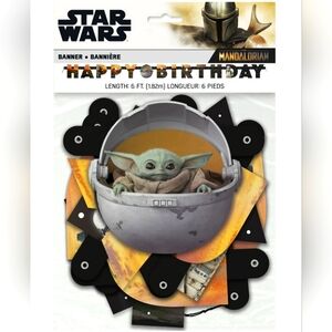 Star Wars/Mandalorian Birthday Banners ×2